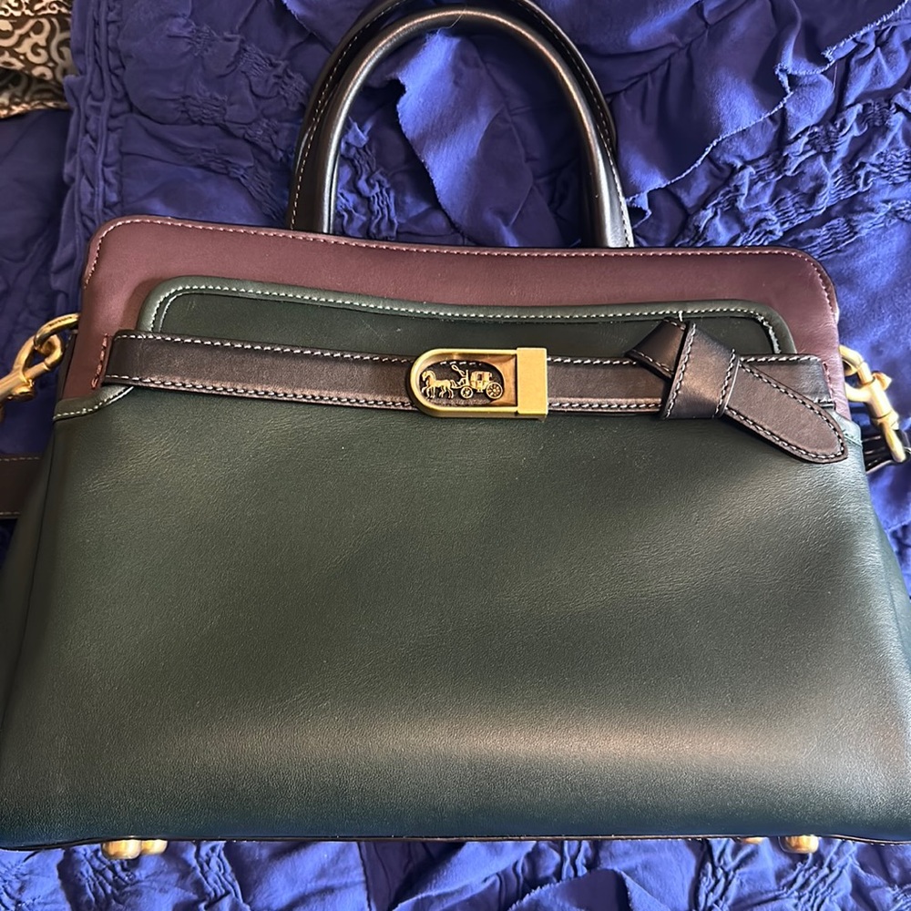 Coach Tate 29 Carryall in Amazon Green Colorblock